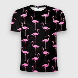 Мужская спорт-футболка Фламинго Чёрная