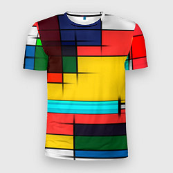 Мужская спорт-футболка Абстрактные фигуры цвета