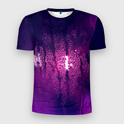 Мужская спорт-футболка Стекло дождь фиолетовый
