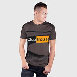 Футболка спортивная мужская Clubhouse Pornhub Клабхаус, цвет: 3D-принт — фото 2