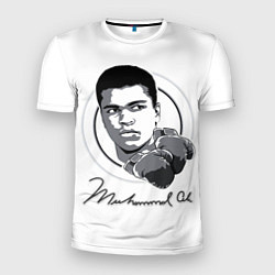 Мужская спорт-футболка Мухаммед Али Автограф ЧБ
