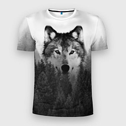 Мужская спорт-футболка Волк
