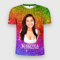 Мужская спорт-футболка Manizha Радужные блестки