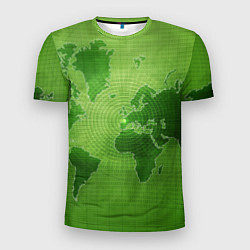 Мужская спорт-футболка Карта мира