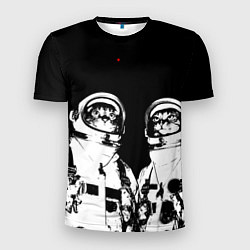 Мужская спорт-футболка Коты Космонавты
