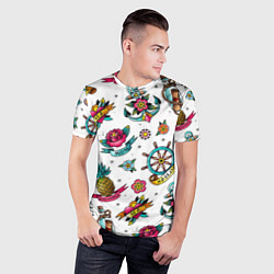 Футболка спортивная мужская Old school Sailor, цвет: 3D-принт — фото 2