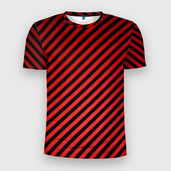 Футболка спортивная мужская Красные полосы, цвет: 3D-принт