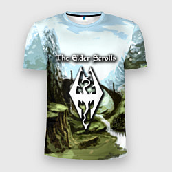 Футболка спортивная мужская The Elder Scrolls Skyrim, цвет: 3D-принт