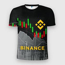 Футболка спортивная мужская BINANCE БИНАНС ГРАФИК, цвет: 3D-принт