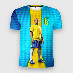 Футболка спортивная мужская Р Карлос Бразилия, цвет: 3D-принт