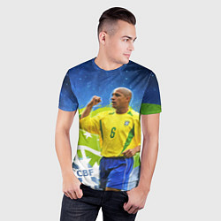 Футболка спортивная мужская Роберто Карлос Бразилия, цвет: 3D-принт — фото 2