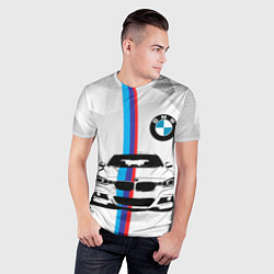 Футболка спортивная мужская BMW БМВ M PERFORMANCE, цвет: 3D-принт — фото 2