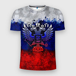 Мужская спорт-футболка Россия Russia Герб