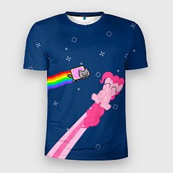 Футболка спортивная мужская Nyan cat x Pony, цвет: 3D-принт
