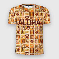 Футболка спортивная мужская АЛОХА ГАВАЙИ, ALOHA, SUMMER, цвет: 3D-принт