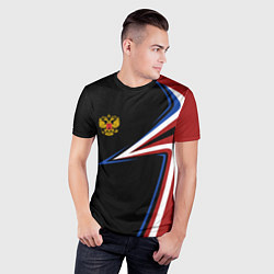 Футболка спортивная мужская РОССИЯ RUSSIA UNIFORM, цвет: 3D-принт — фото 2