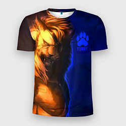 Мужская спорт-футболка Furry lion