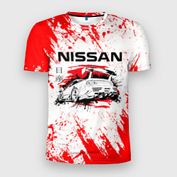Футболка спортивная мужская Nissan, цвет: 3D-принт