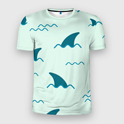 Мужская спорт-футболка Плавники акул