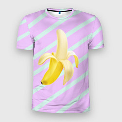 Футболка спортивная мужская Банан графический фон, цвет: 3D-принт