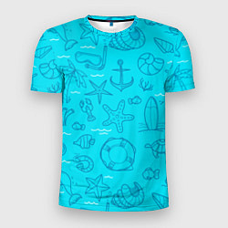 Мужская спорт-футболка Морская тема