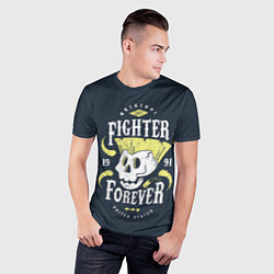 Футболка спортивная мужская Fighter forever, цвет: 3D-принт — фото 2