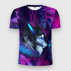 Мужская спорт-футболка Синий волк