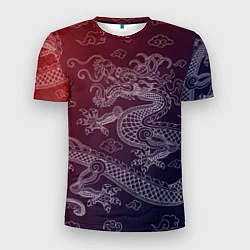 Мужская спорт-футболка Традиционный китайский дракон