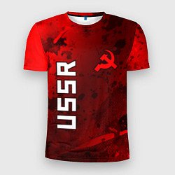 Мужская спорт-футболка USSR - Серп и Молот - Краска