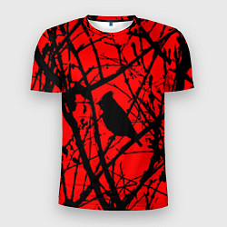 Мужская спорт-футболка Хоррор Мрачный лес