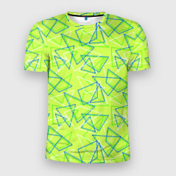 Мужская спорт-футболка Абстрактный неоновый зеленый