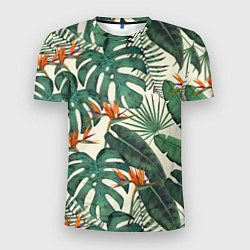 Мужская спорт-футболка Тропический паттерн