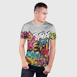 Футболка спортивная мужская Graffiti on the wall, цвет: 3D-принт — фото 2