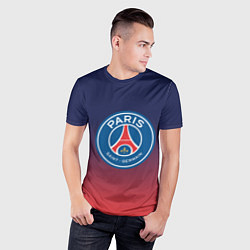 Футболка спортивная мужская PSG ПСЖ PARIS SAINT GERMAIN, цвет: 3D-принт — фото 2