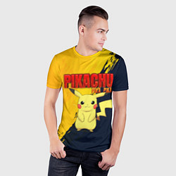 Футболка спортивная мужская PIKACHU PIKA PIKA ПИКАЧУ, цвет: 3D-принт — фото 2