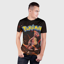Футболка спортивная мужская Charizard Pokemon Z, цвет: 3D-принт — фото 2