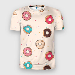 Мужская спорт-футболка Кусанные пончики