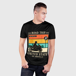 Футболка спортивная мужская Дорожное приключение, цвет: 3D-принт — фото 2