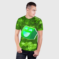 Футболка спортивная мужская Geometry Dash: Green Love Z, цвет: 3D-принт — фото 2
