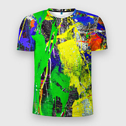 Мужская спорт-футболка Брызги красок Grunge Paints