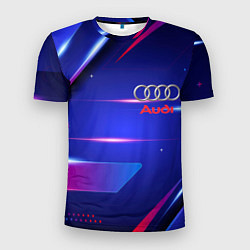 Мужская спорт-футболка Ауди Audi синива