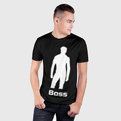 Футболка спортивная мужская Boss of the gym on black, цвет: 3D-принт — фото 2