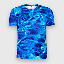 Мужская спорт-футболка Голубая Вода Текстура