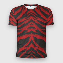 Мужская спорт-футболка Красная шкура тигра