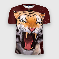 Футболка спортивная мужская Тигр красавчик сердится, цвет: 3D-принт