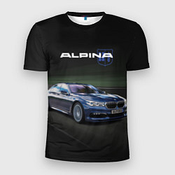 Футболка спортивная мужская Alpina на дороге, цвет: 3D-принт