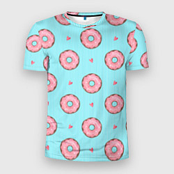 Мужская спорт-футболка Розовые пончики