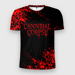 Футболка спортивная мужская CANNIBAL CORPSE КРАСНЫЕ ЧЕРЕПА, цвет: 3D-принт