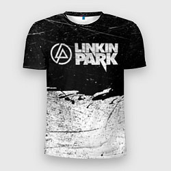 Мужская спорт-футболка Линкин Парк Лого Рок ЧБ Linkin Park Rock