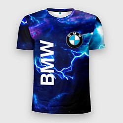 Мужская спорт-футболка BMW Синяя молния